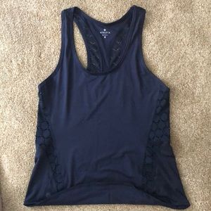 Athleta Navy Eyelet Tank Navy size Medium